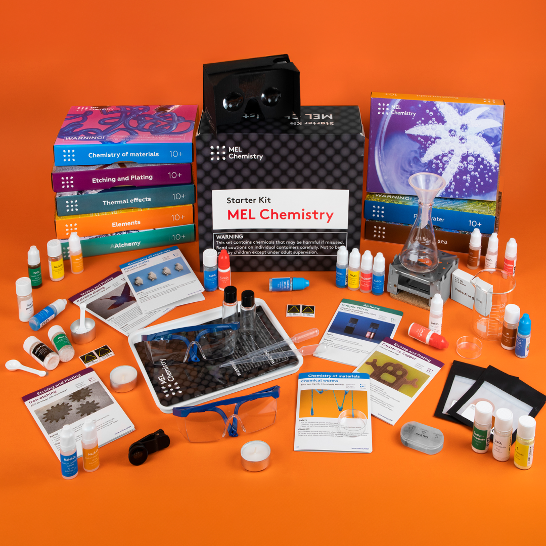 12 - MEL Chemistry boxes. Ages 10–16+ (with online lessons library)