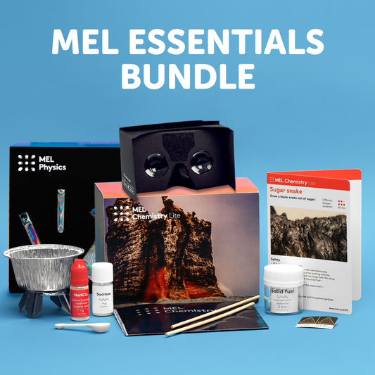 MEL Science Essentials Bundle — virtual lessons + 2 boxes. Ages 8+
