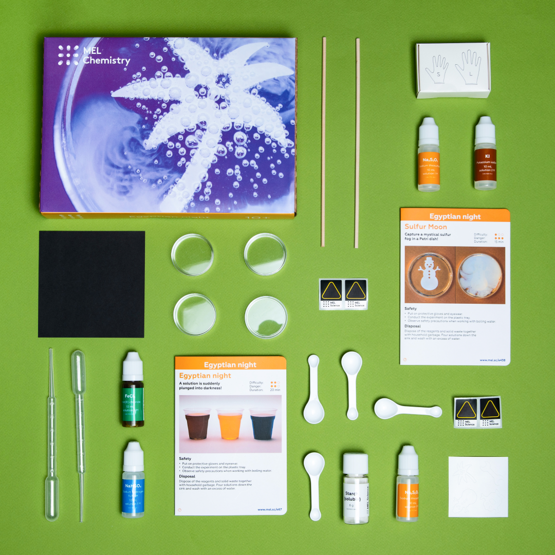MEL Chemistry bundle — 6 boxes. Ages 10–16+