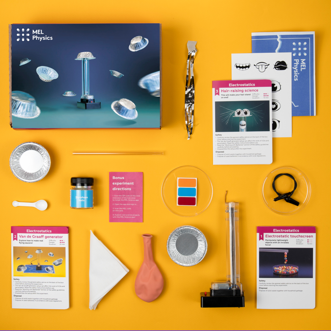 12 - MEL Physics boxes. Ages 8–14+ (with online lessons library)