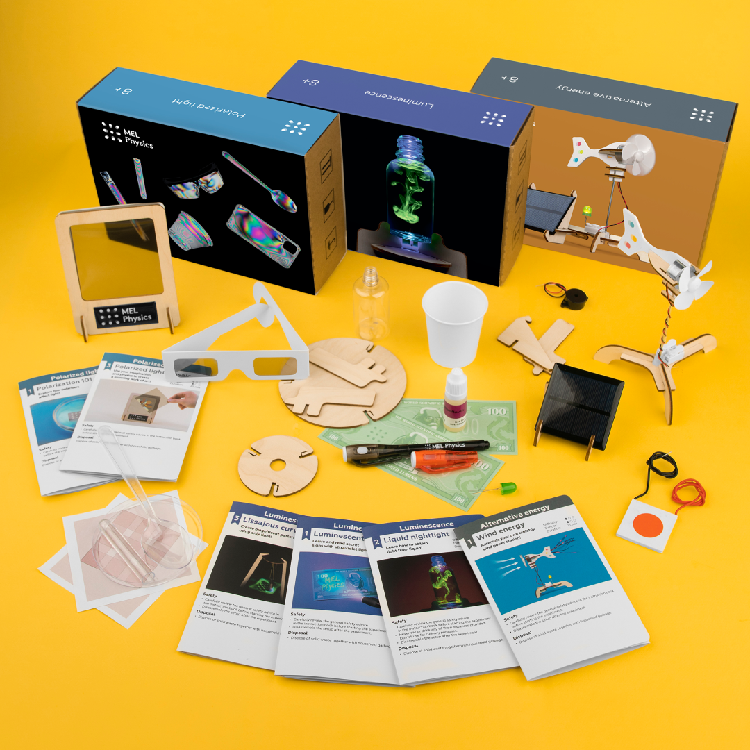 12 - MEL Physics boxes. Ages 8–14+ (with online lessons library)