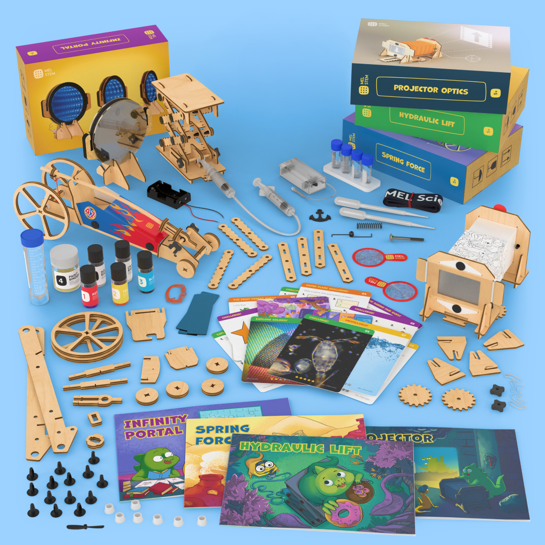 12 - MEL STEM boxes — Ages 5–9+ (with online lessons library)